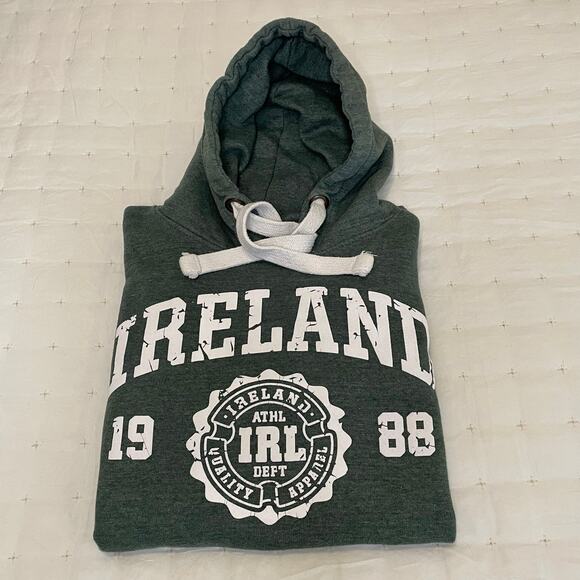 Ireland Collegiate Hoodie Women’s M Green Long Sleeve Fleece Sweatshirt Pullover - Picture 10 of 10